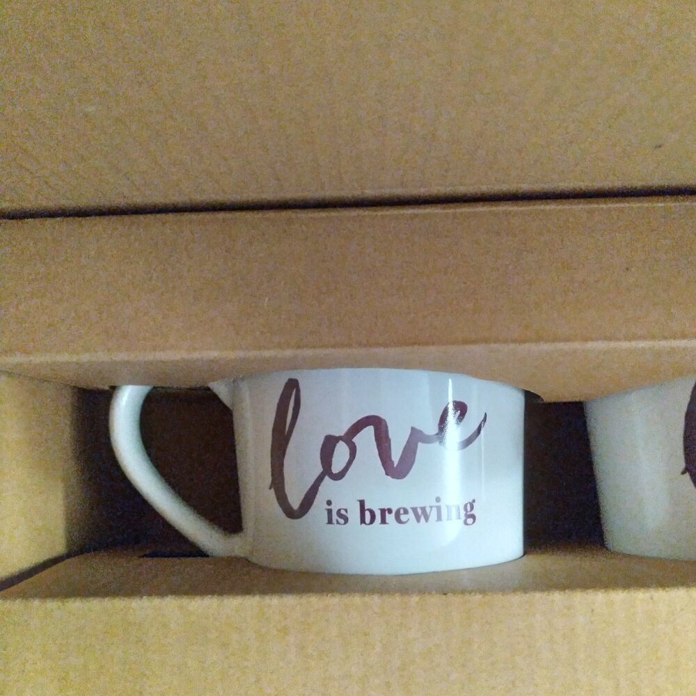 Love is Brewing Mugs - Picture 2 of 2